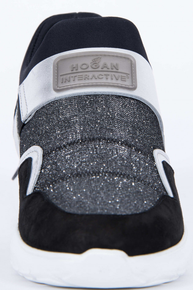 Hogan Slip-on-Sneaker INTERACTIVE in Schwarz/Silber