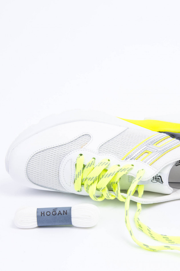 Hogan Sneaker ACTIVE ONE in Weiß/Neon gemustert