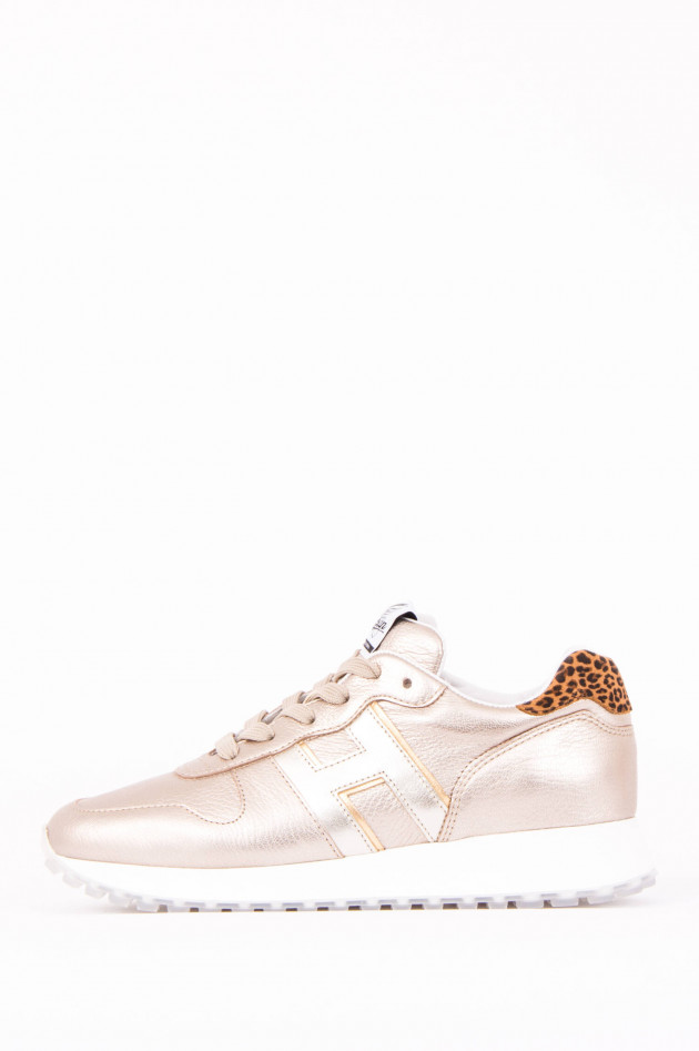 Hogan Sneaker mit Metallic-Optik in Gold