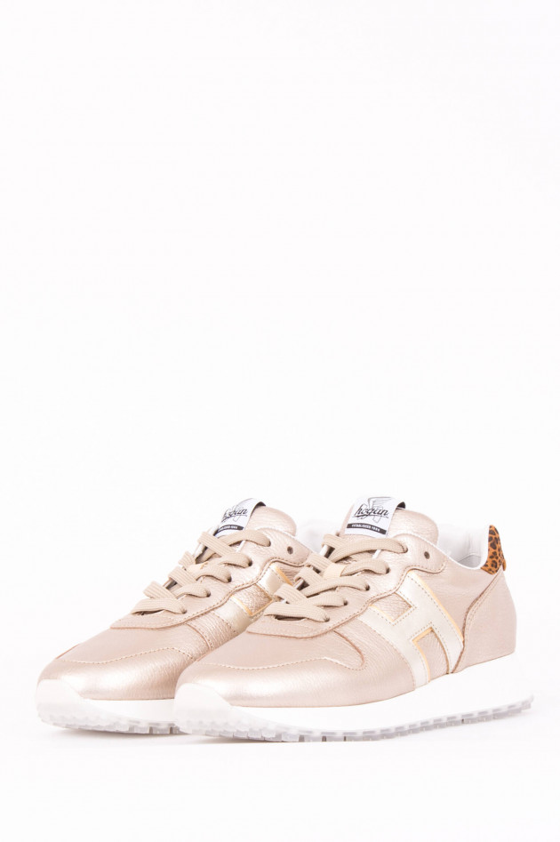 Hogan Sneaker mit Metallic-Optik in Gold