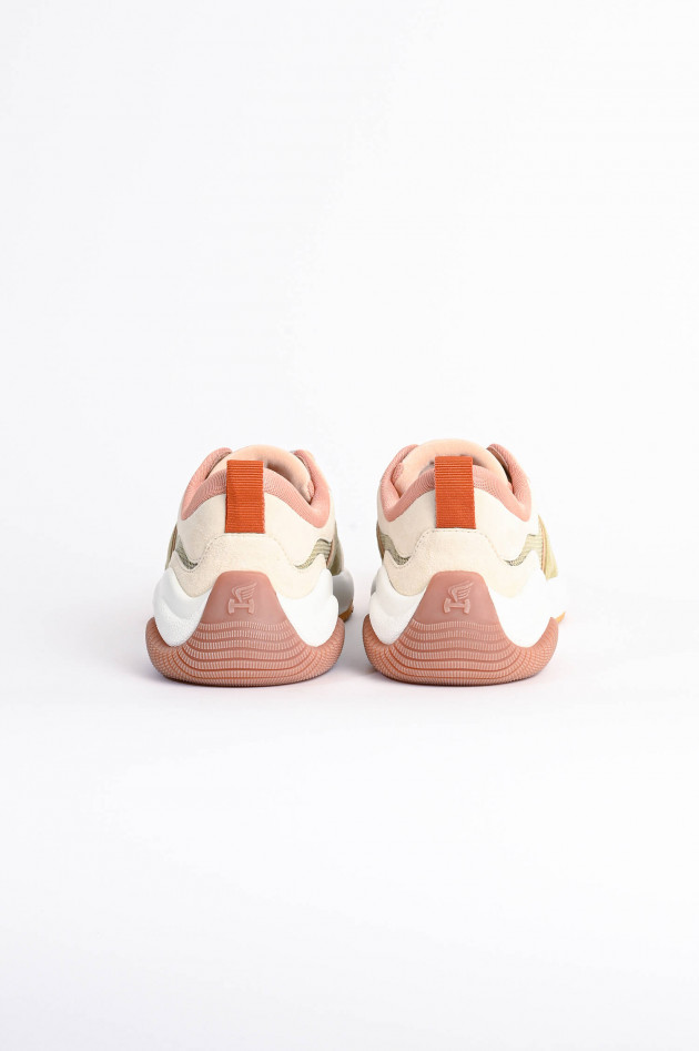 Hogan Dynamischer Sneaker H597 in Oliv/Nude