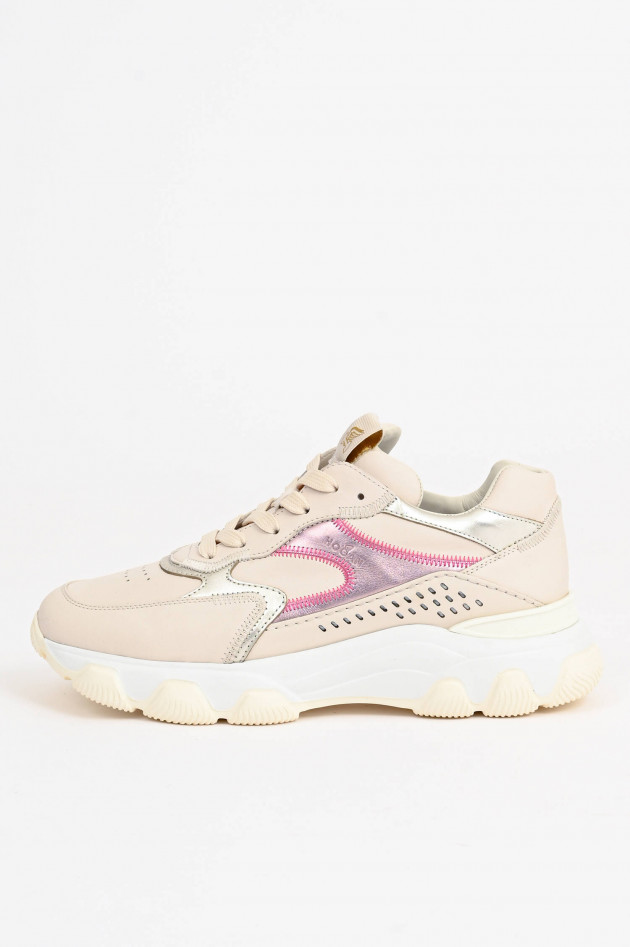 Hogan Sneaker HYPERACTIVE in Beige/Rosa/Metallic