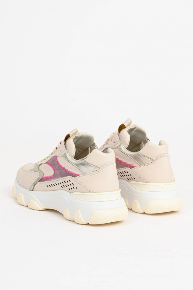 Hogan Sneaker HYPERACTIVE in Beige/Rosa/Metallic