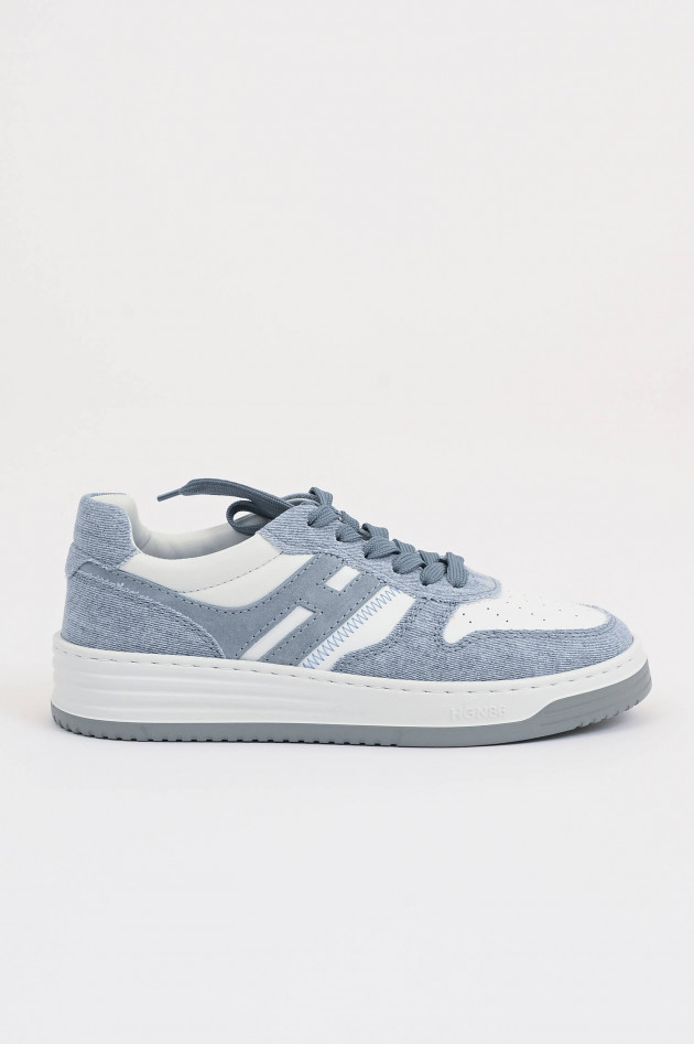 Hogan Sneaker H630 ALLACCIATO in Denim/Weiß