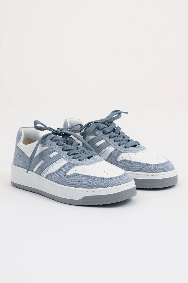 Hogan Sneaker H630 ALLACCIATO in Denim/Weiß