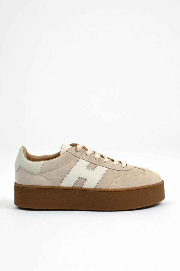 Hogan Sneaker LACE UP H681 in Hellbeige/Weiß