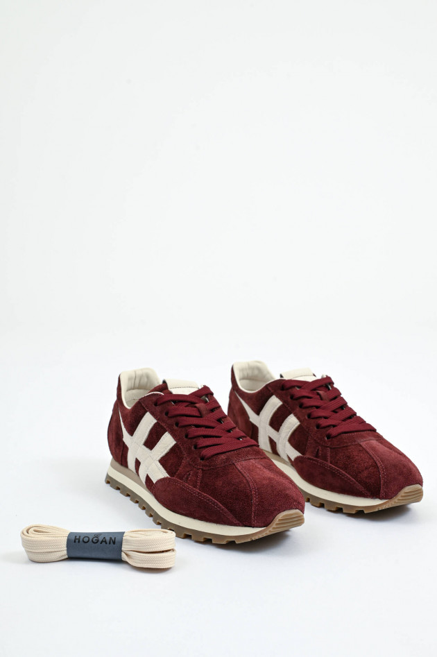 Hogan Sneaker ALLACCIATO H671 in Bordeaux