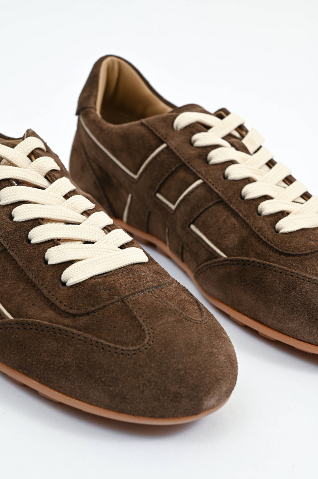 Hogan Sneaker LACE UP in aus Veloursleder in Braun