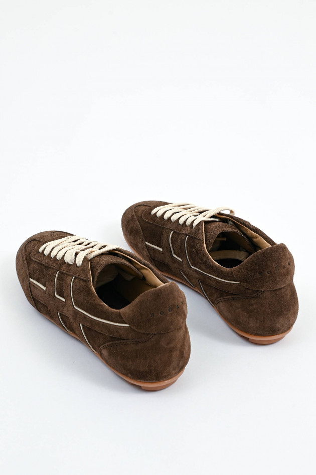 Hogan Sneaker LACE UP in aus Veloursleder in Braun