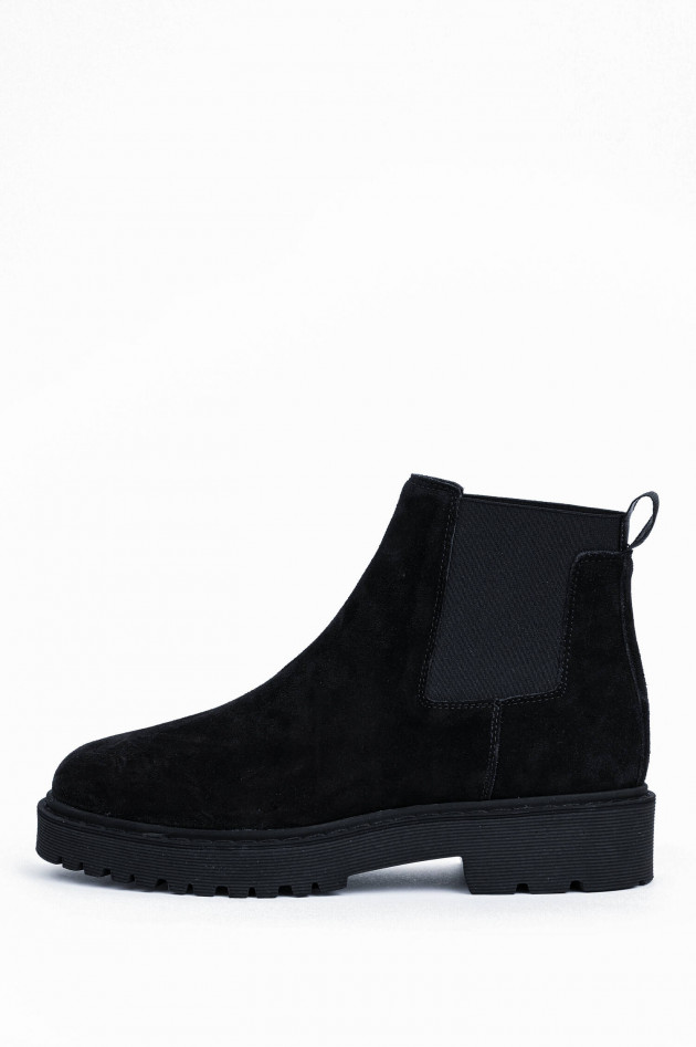 Hogan Chelsea Boot aus Veloursleder in Schwarz