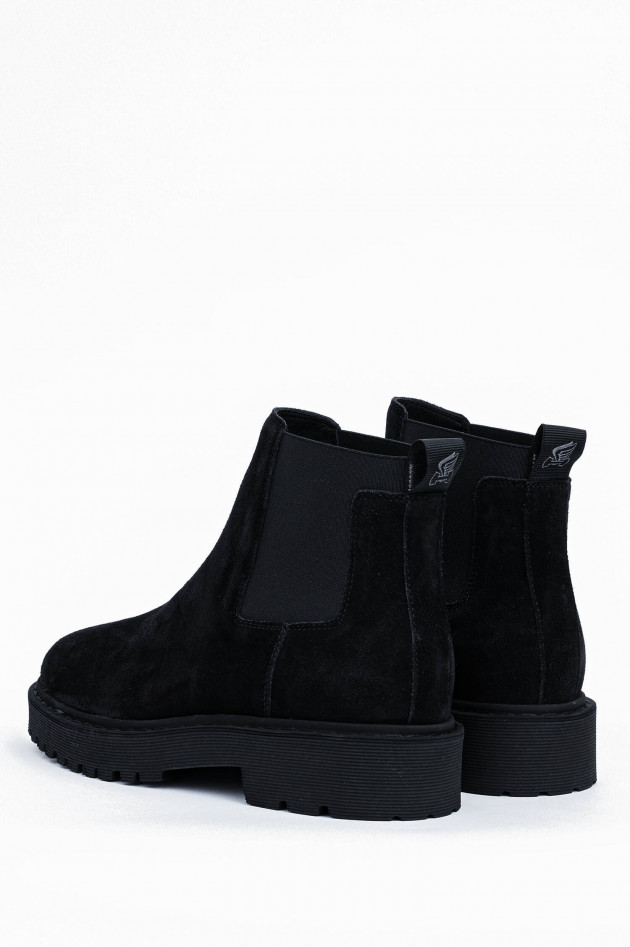 Hogan Chelsea Boot aus Veloursleder in Schwarz