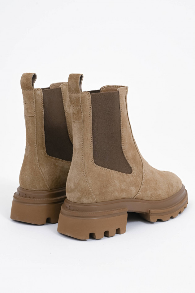 Hogan Veloursleder Stiefelette in Camel