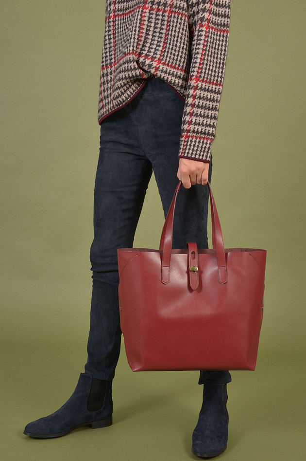 Hogan Shopper aus Leder in Rot