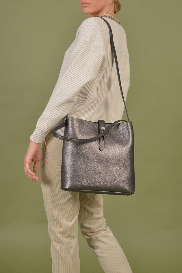 Hogan Tasche aus Leder in Silber metallic