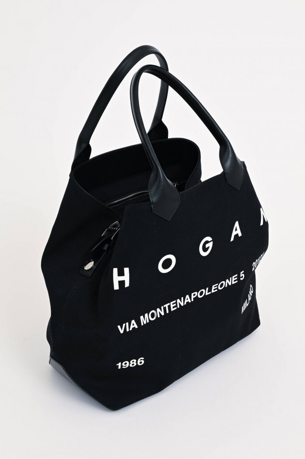 Hogan Shopper Grande in Schwarz/Weiß