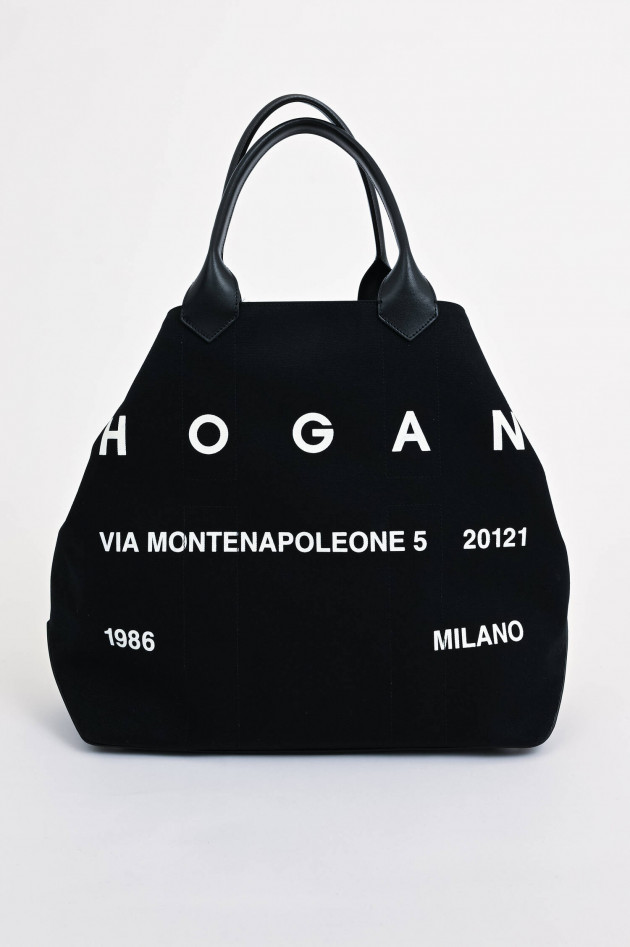 Hogan Shopper Grande in Schwarz/Weiß