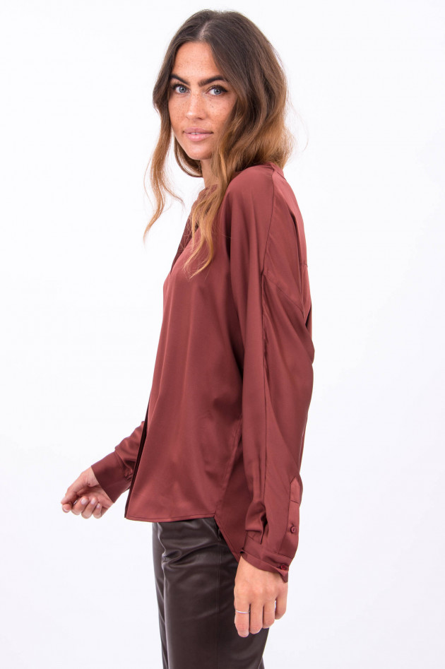 I Heart  Seidenbluse ELLA in Weinrot