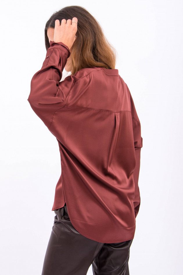 I Heart  Seidenbluse ELLA in Weinrot
