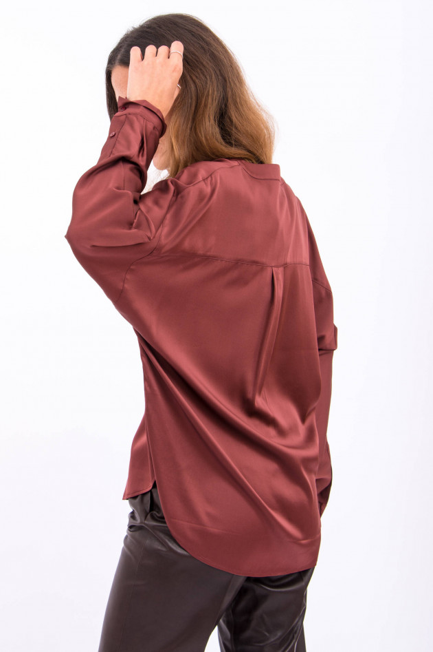 I Heart  Seidenbluse ELLA in Weinrot