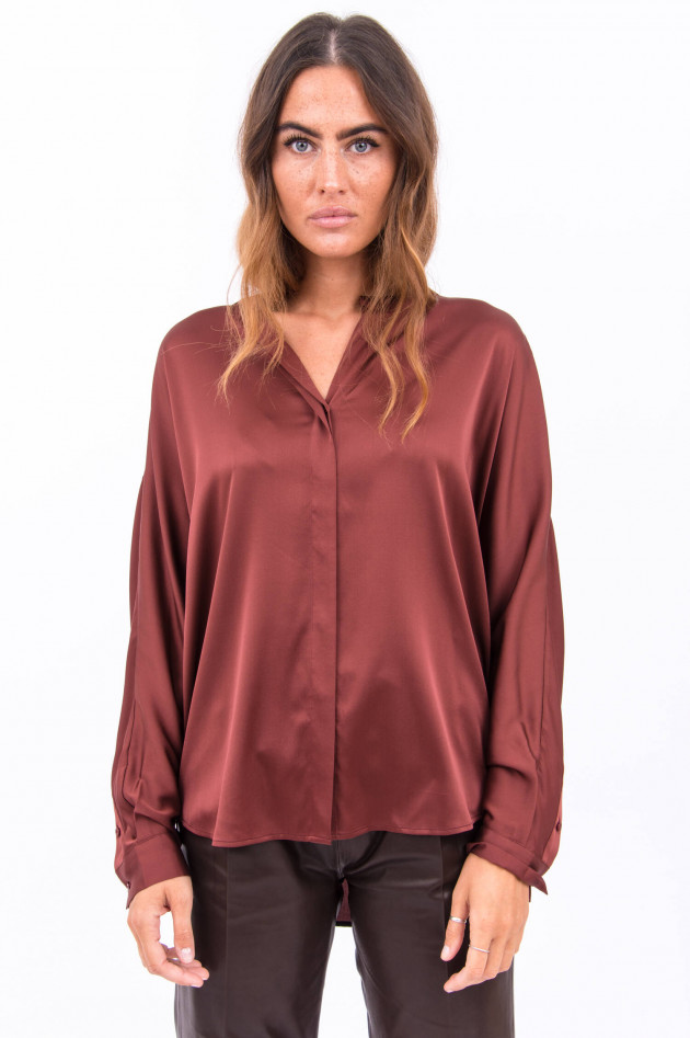 I Heart  Seidenbluse ELLA in Weinrot