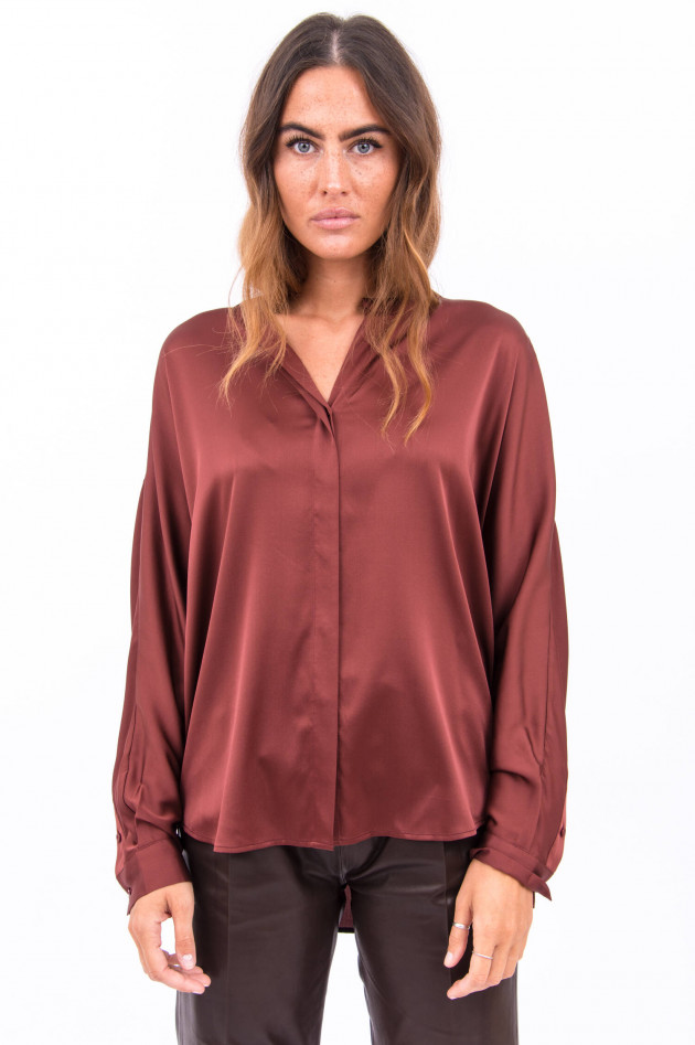 I Heart  Seidenbluse ELLA in Weinrot