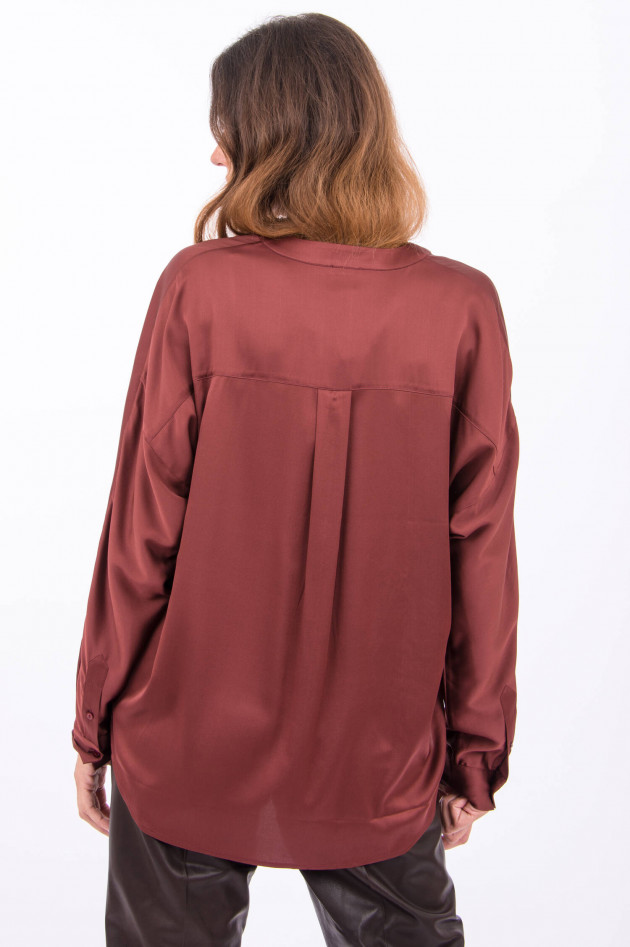 I Heart  Seidenbluse ELLA in Weinrot
