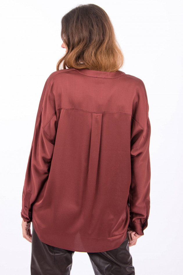 I Heart  Seidenbluse ELLA in Weinrot