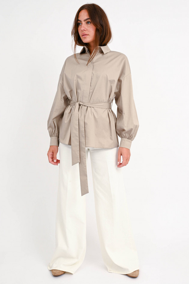 I Heart  Bluse MAYA mit Gürtel in Taupe
