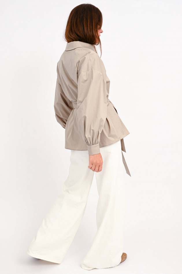 I Heart  Bluse MAYA mit Gürtel in Taupe