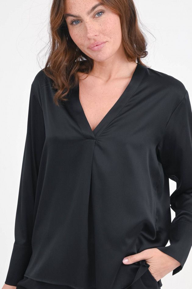 I Heart  Seidenbluse KIHARA in Schwarz