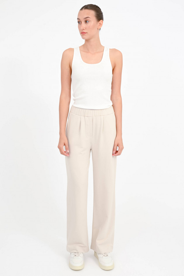I Heart  Viskose-Hose mit elastischem Bund in Creme