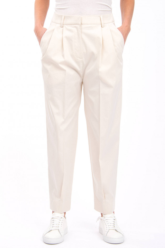 I Heart  Bundfaltenhose in Creme