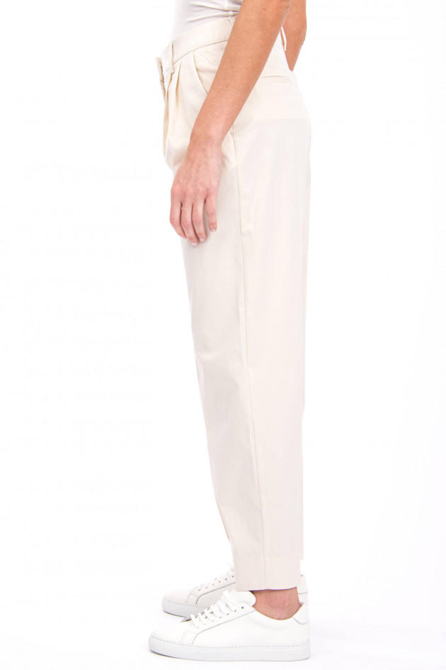 I Heart  Bundfaltenhose in Creme