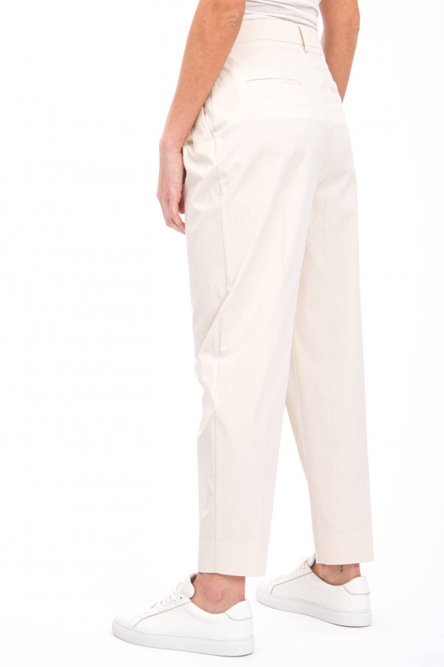 I Heart  Bundfaltenhose in Creme