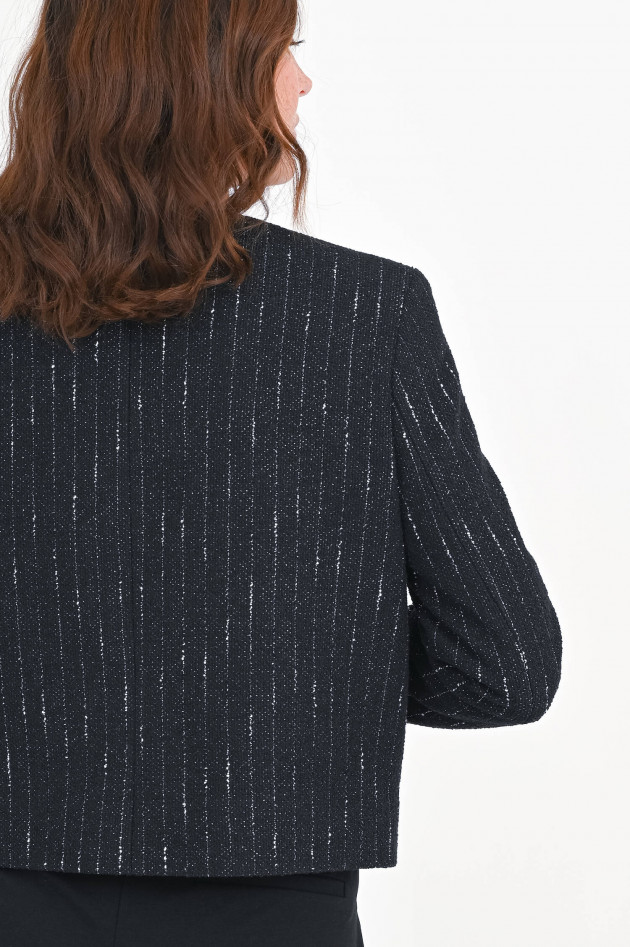 I Heart  Bouclé-Kurzjacke PIANOTTA in Schwartz/Weiß