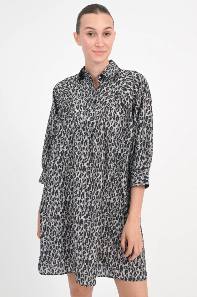 I Heart   Kleid CHEYANNA mit Leo-Muster in Khaki