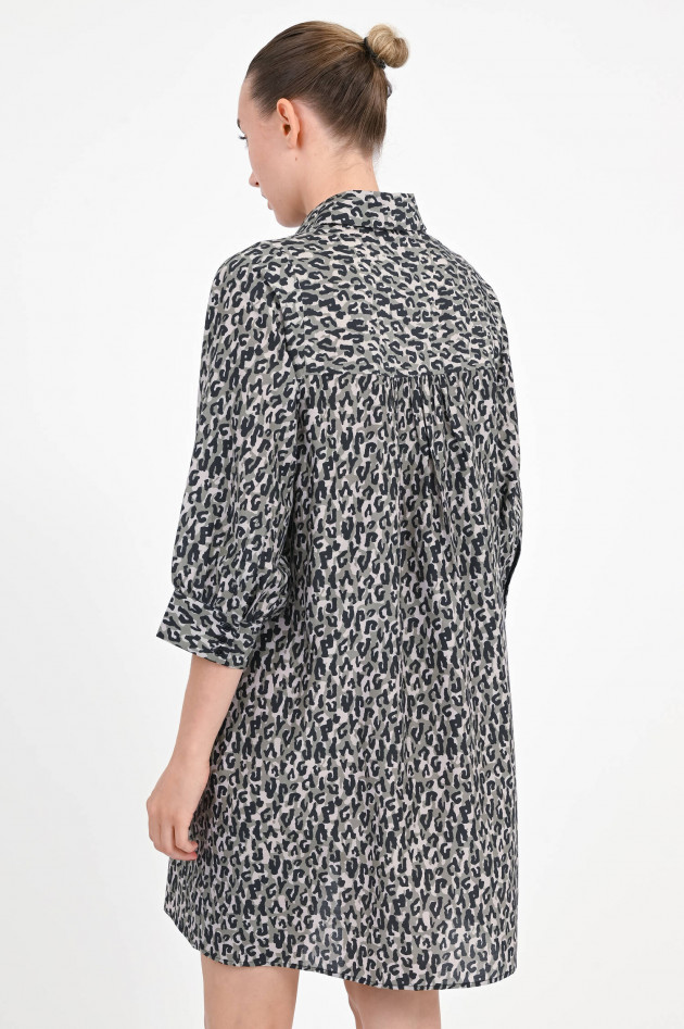 I Heart   Kleid CHEYANNA mit Leo-Muster in Khaki
