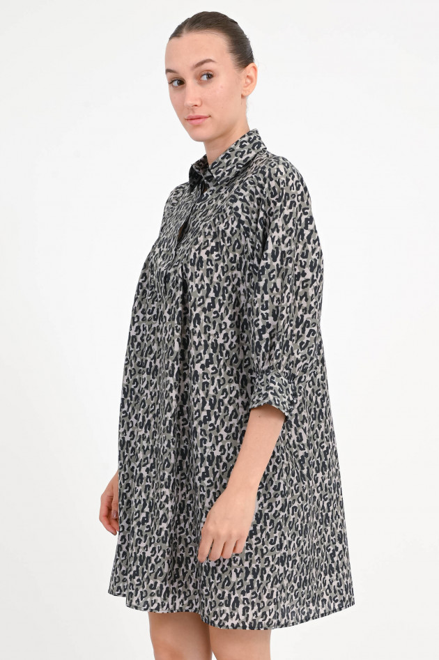 I Heart   Kleid CHEYANNA mit Leo-Muster in Khaki
