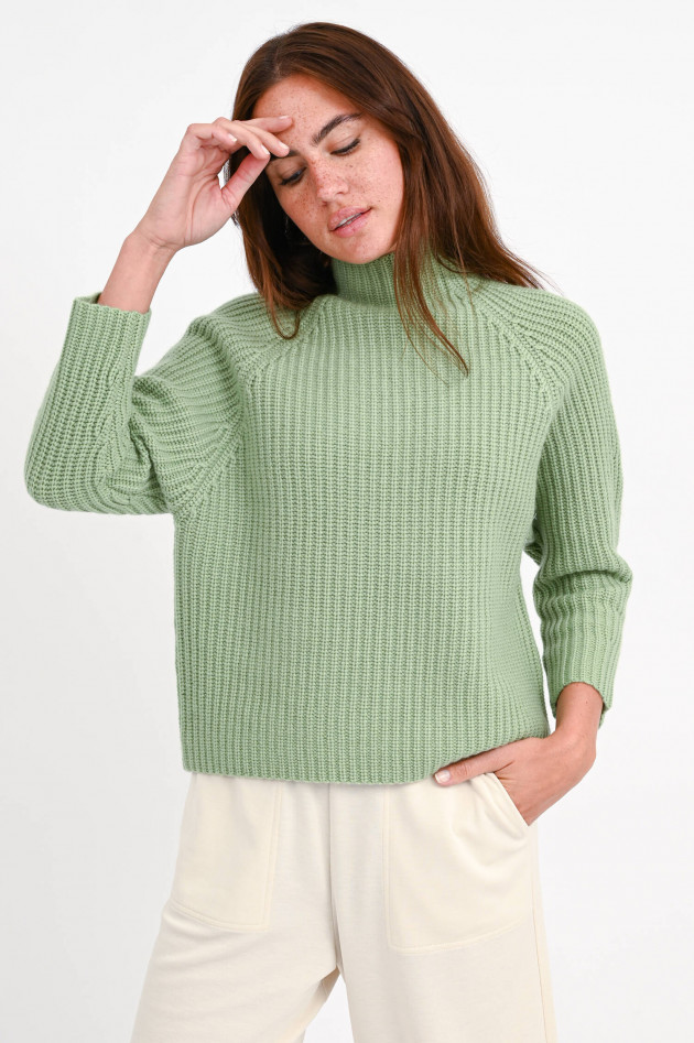 I Heart  Turtleneck Pullover AMELIA in Farngrün