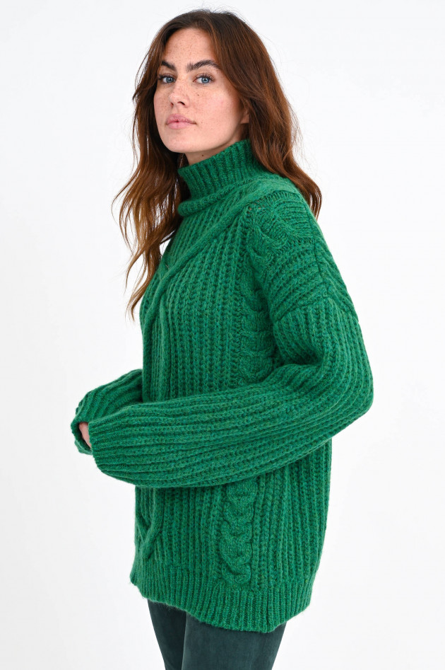 I Heart  Oversized Turtleneckpullover aus Wollmix in Grün