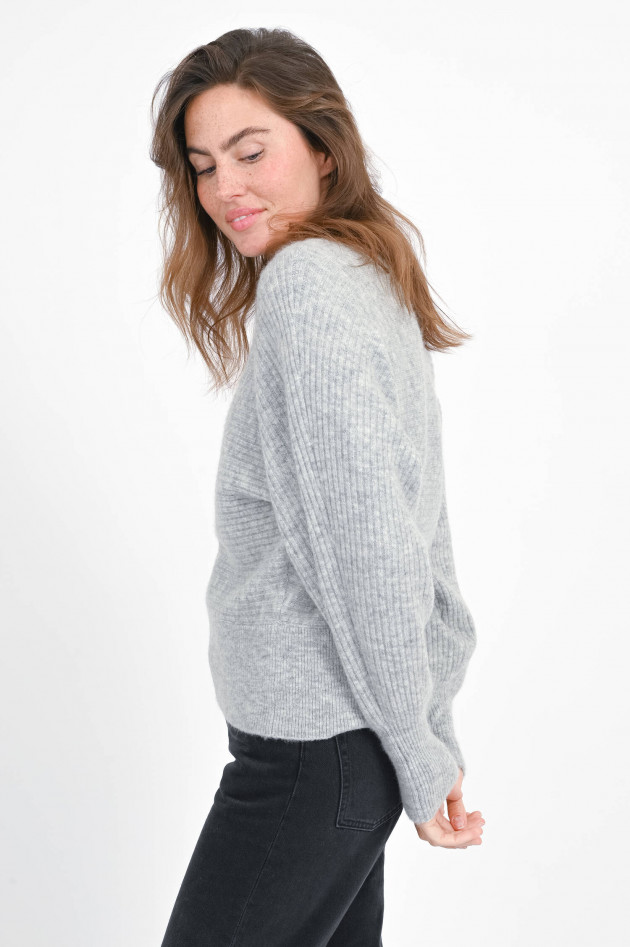 I Heart  Woll-Mix-Pullover in Grau meliert