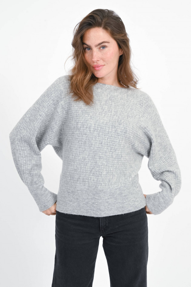 I Heart  Woll-Mix-Pullover in Grau meliert