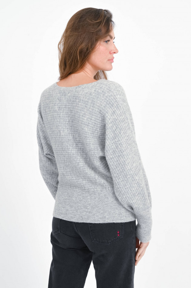I Heart  Woll-Mix-Pullover in Grau meliert