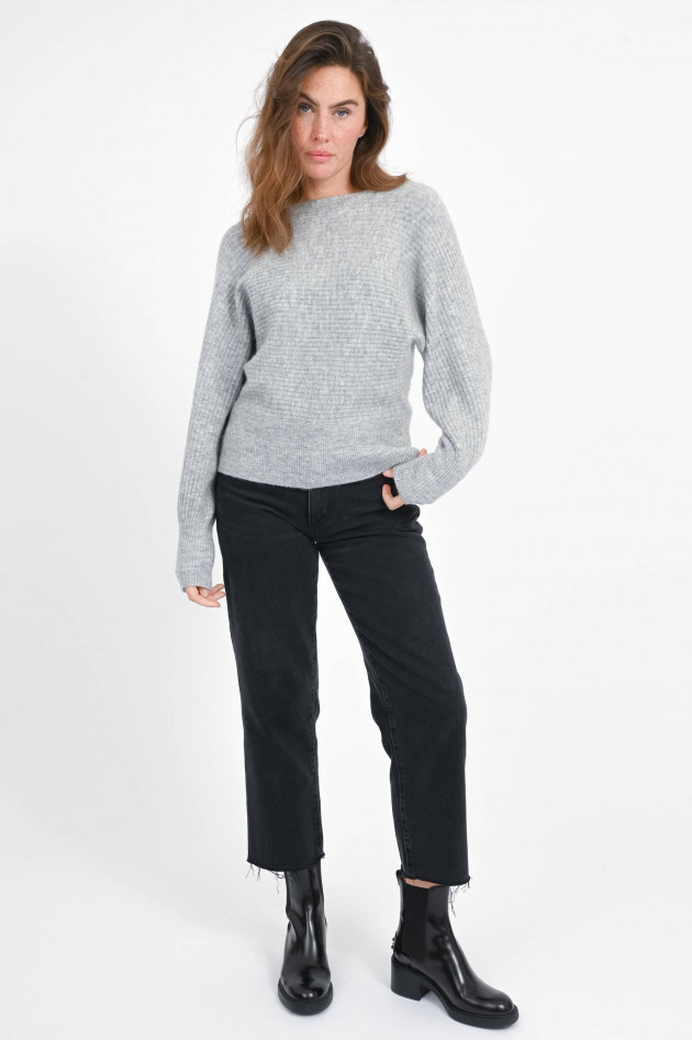I Heart  Woll-Mix-Pullover in Grau meliert