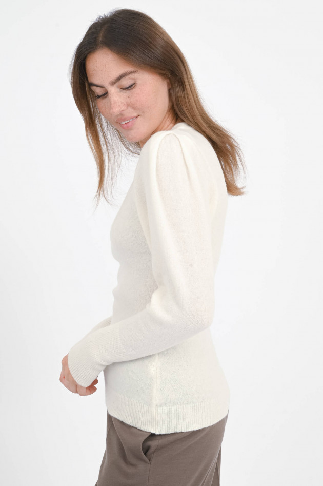 I Heart  Pullover mit Puffärmel in Snow