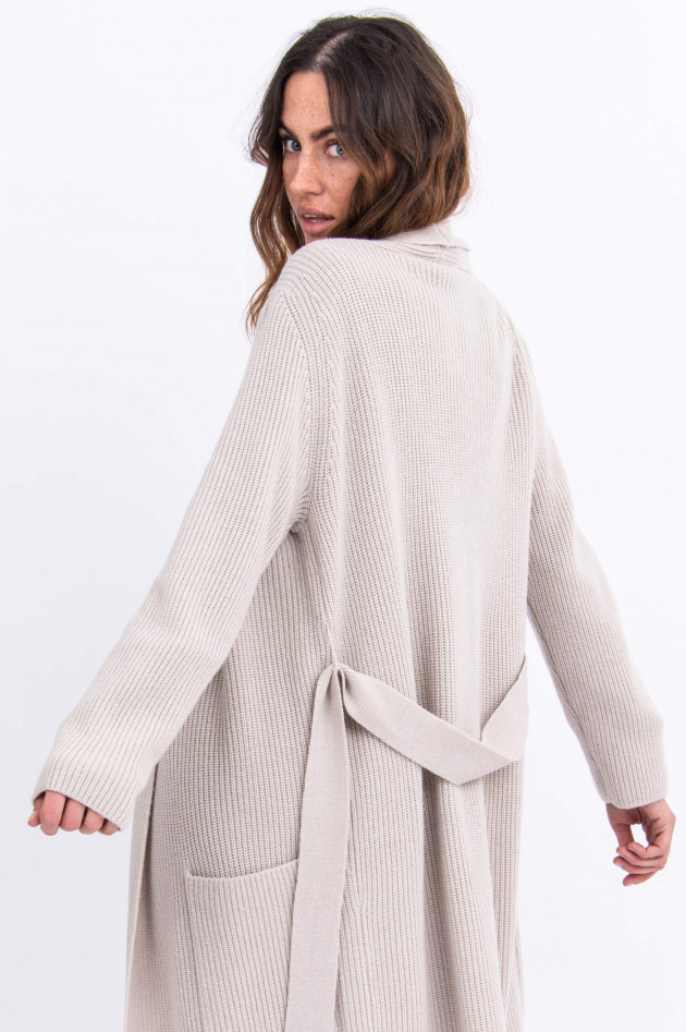 I Heart  Langer Woll-Mix Cardigan in Beige