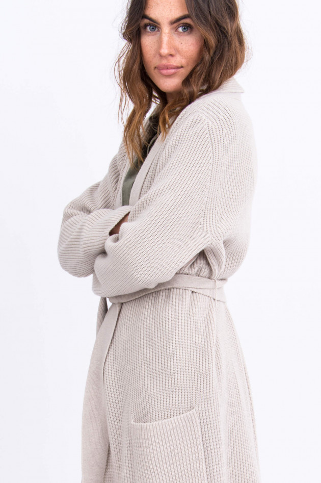 I Heart  Langer Woll-Mix Cardigan in Beige