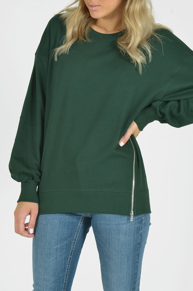 I Heart  Sweater mit Reißverschluss in Grün