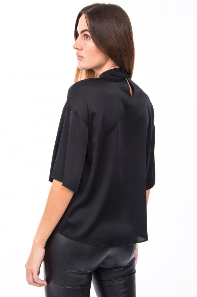 I Heart  Seidenbluse in Schwarz