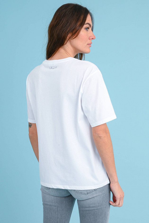 I Heart  T-Shirt mit Label-Print in Weiß